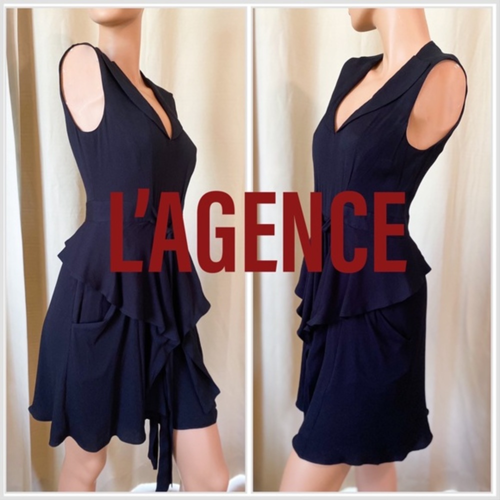 NEW L'Agence Modern Double Tiered Skirted dress Dress Size 2 🔥